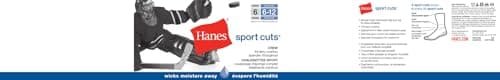 Hanes Mens 6pk Sport Cuts Crew Athletic Socks, White, 6 12 US — view 5