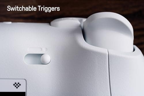8BitDo Ultimate 2 Bluetooth Controller with TMR Joysticks, Switchable Hall Effect/Tactile Triggers, Vibration, Motion Control, RGB Fire Ring and Back Buttons for Switch/Switch 2 & Windows PC - White — view 5