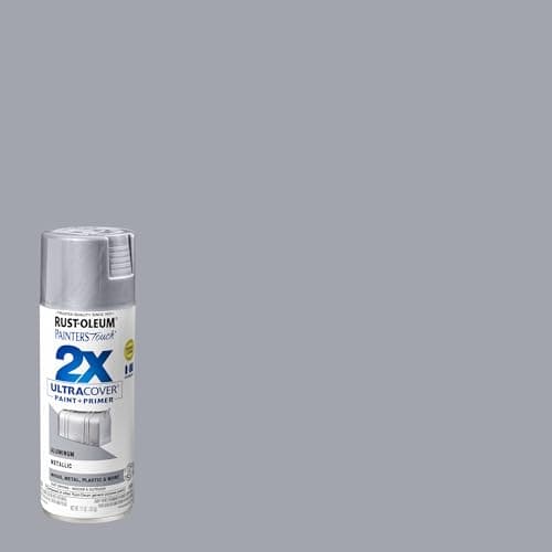 Rust-Oleum 334058-6PK Painter's Touch 2X Ultra Cover Spray Paint, 11 oz, Metallic Aluminum, 6 Pack