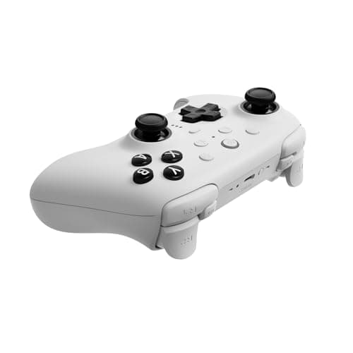 8BitDo Ultimate 2 Bluetooth Controller with TMR Joysticks, Switchable Hall Effect/Tactile Triggers, Vibration, Motion Control, RGB Fire Ring and Back Buttons for Switch/Switch 2 & Windows PC - White — view 2