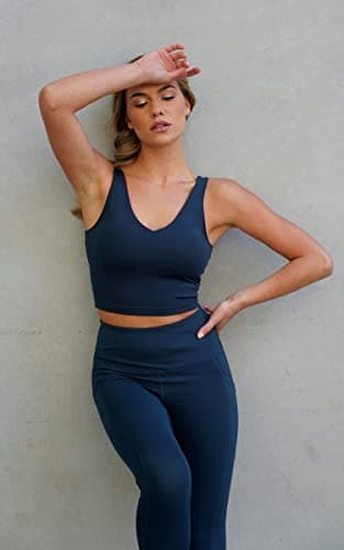 90 Degree By Reflex Power Flex Yoga Pants - High Waist Squat Proof Ankle Leggings With Pockets for Women - Black - Large — view 2