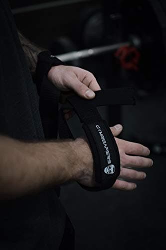 Gymreapers Lifting Wrist Straps for Weightlifting, Bodybuilding, Powerlifting, Strength Training, & Deadlifts - Padded Neoprene with 18" Cotton (Black) — view 6