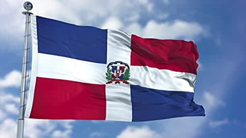 Dominican Republic Flag 3x5 Ft Outdoor Large, Moderate-Outdoor Both Sides Heavy Duty100D Polyester,Canvas Header and Double Stitched - Brass Grommets for Easy Display,Dominican Flags — view 4