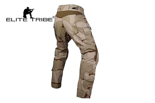 Elite Tribe Combat Gen3 Military Pants Airsoft Tactical BDU Pants with Knee Pad (CA/US, Alpha, Medium, Regular, Regular, DCU) — view 3