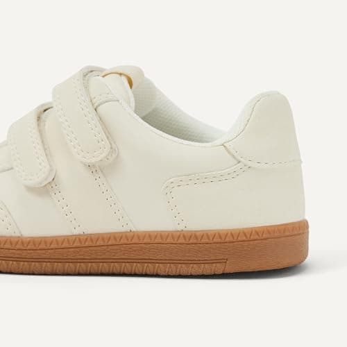 Amazon Essentials x Sofia Grainge Unisex Toddlers' Hook and Loop Sneakers with Rubber Sole, Ivory, 6 Toddler — view 4