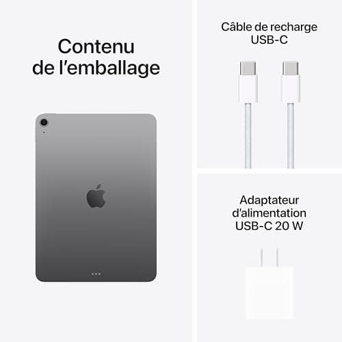 Apple iPad Air 11-inch with M3 chip: Apple Intelligence, 128 GB, 12MP Front/Back Camera, Wi-Fi 6E, Touch ID, All-Day Battery Life — Space Grey — view 5