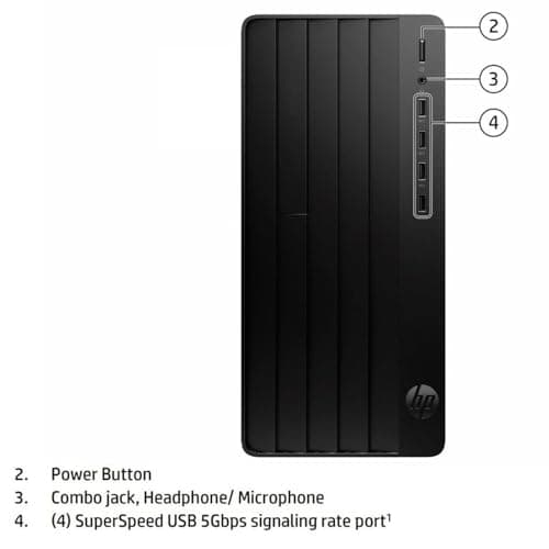 HP Desktop Computer Tower PC | Intel 6-Core i5-12500 | 8GB RAM + 512GB PCIe SSD | Complete Setup with WiFi, Bluetooth, Keyboard & Mouse | Windows 11 Home| Ideal for Home Office, Business & Student — view 2