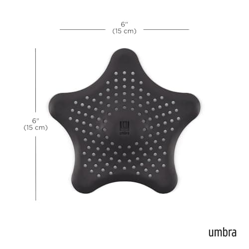 Umbra Starfish Hair Catcher Drain Cover, Black — view 2