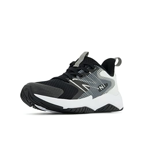 New Balance Kid's Rave Run V2 Lace-up Sneaker, Black/White, 3 Little Kid — view 7