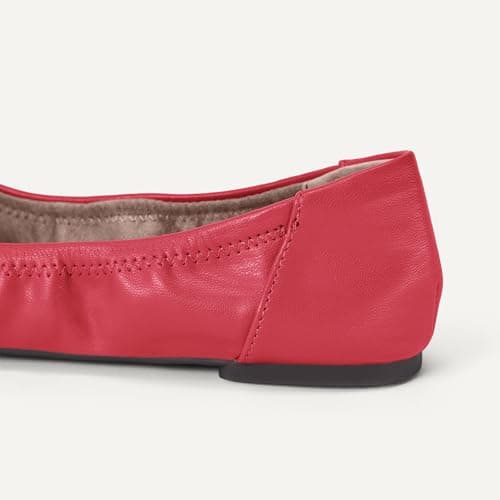 Amazon Essentials Women's Belice Comfortable Slip-On Ballet Flats Shoes, Bright Poppy Red, 5 — view 5