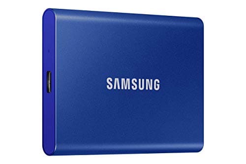 Samsung T7 1TB Portable, Blue, up to 1050MB/s, USB 3.2 Gen2, Gaming, Students & Professionals, External Solid State Drive (MU-PC1T0H/AM) [Canada Version]