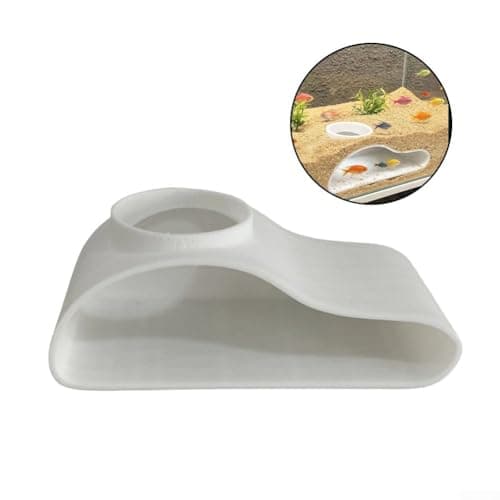 Fish Watching Tunnel Aquarium Hideout Tube for Shrimp For Cave Shelter Loach Hiding Spot Underwater Viewing Passage Plastic Corner Fish Tube(Small White)