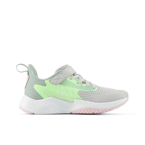New Balance Kid's Rave Run V2 Hook & Loop Running Shoe, Grey Matter/Mint Flash/Mosaic Green, 10 M Toddler — view 2