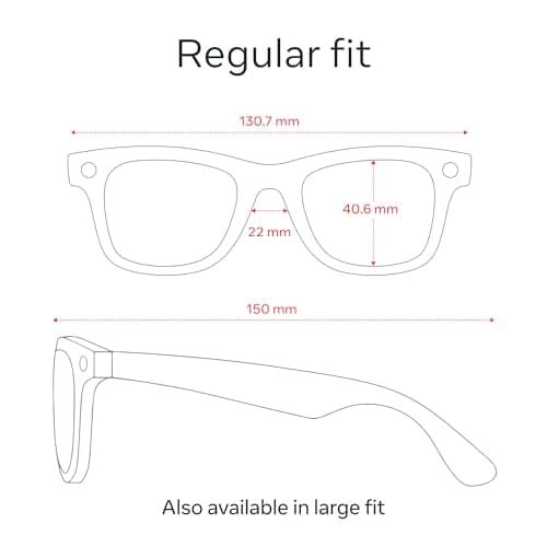 Ray-Ban Meta Glasses, Wayfarer - Matte Black/Polarized Gradient Graphite — view 5