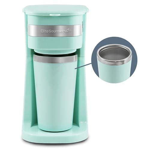 Elite Gourmet EHC113M Personal Single-Serve Compact Coffee Maker, Mint
