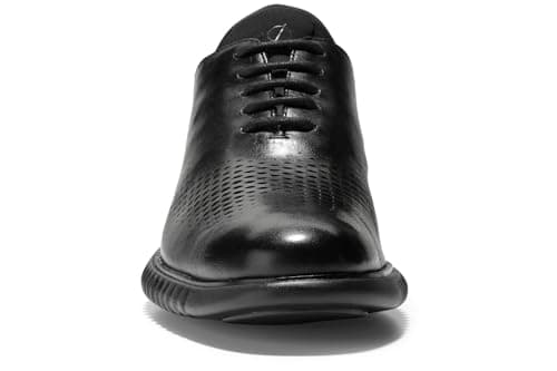 Cole Haan mens 2.zerogrand Laser Wingtip Lined Oxford, Black Leather/Black, 10 US