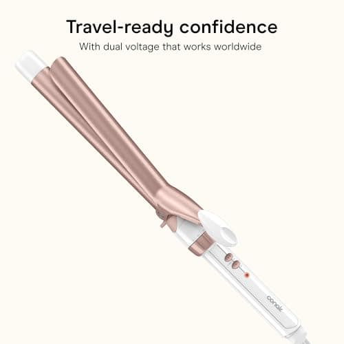 Conair Double Ceramic Long Barrel 1-Inch Curling Iron, 1.0" Barrel Produces Classic Curls – for use on Medium and Long Hair, Hair Curler — view 5
