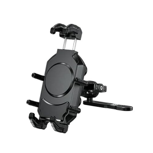 Motorcycle Phone Holder With Vibration Dampener High-Speed Secure Lock Anti-Theft Handlebar Cellphone Holder For 5.4-7.2'' Motorcycle Navigation Bracket(Pump Brake)