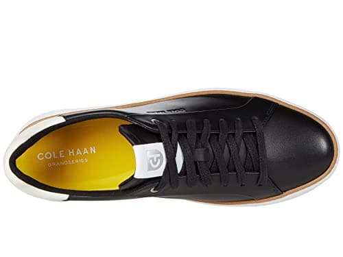 Cole Haan Womens Grandpro Topspin Sneaker, Black/Optc Wht/Cyber Yellow, 8-B US
