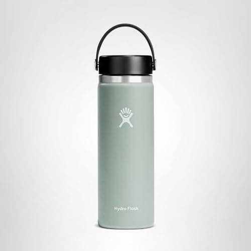 Hydro Flask Water Bottle - Insulated Stainless Steel - Wide Mouth Flex Lid, Non Spill, Leakproof and Refillable in 20 Oz Agave — view 4