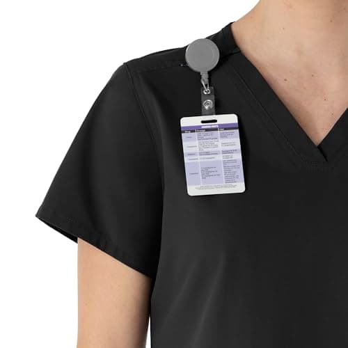 Carhartt Scrubs C12113 Women's Force® Modern Fit V-Neck Top, Black, Small — view 8