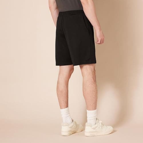 Amazon Essentials Men's Athletic Basketball Gym Shorts, Breathable Moisture Wicking Performance Tech Loose-Fit Training Shorts with Elastic Waist, Pack of 2, Black, Large — view 3