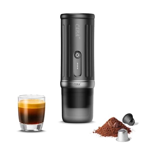 CERA+ Portable Espresso Maker & Grinder Bundle, Coffee Kit