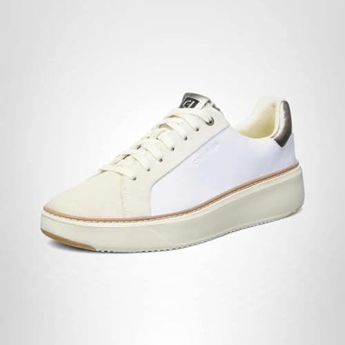Cole Haan Grandprø Topspin Sneakers for Women - Lightweight Leather Upper - EVA Midsole - Rubber Toe White/Leo Print 7.5 B - Medium — view 9