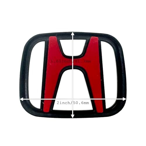 Steeering Wheeel Emblem Overlay Universal Fit for Honda Accord Civic Fit CRV Pilot EX CR-V EX-L Touring Pilot Accessories with Strong Adhesive 051306 Matte Black 1Pc
