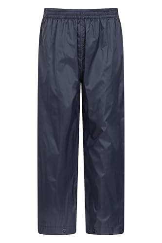 Mountain Warehouse Pakka Kids Waterproof Rain Pants - Splash Pants, Overtrousers, Boys & Girls Navy Kids 7-8 Yrs (116-128 cm) — view 2