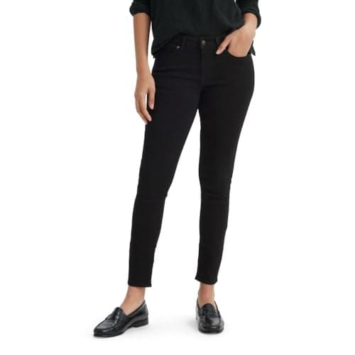 Levi's Womens 711 Skinny (Also Available In Plus) Jeans, Soft Black, 28 Short US