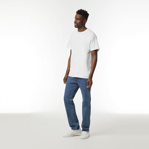Gildan Mens Heavy Cotton T-Shirt, Style G5000, Multipack, White (3-Pack), Medium US — view 2