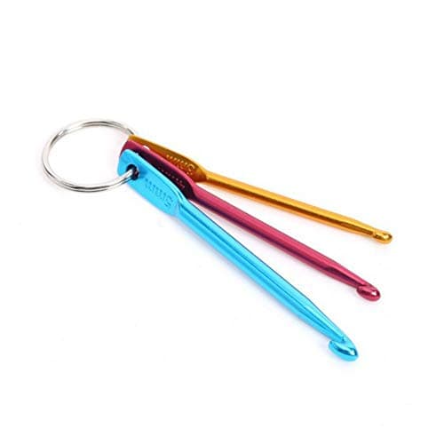 Zuoyou 4 Sets Mini Keychain Aluminum Crochet Hooks Knitting Needles 3 Sizes/Set (3mm,4mm,5mm) — view 5