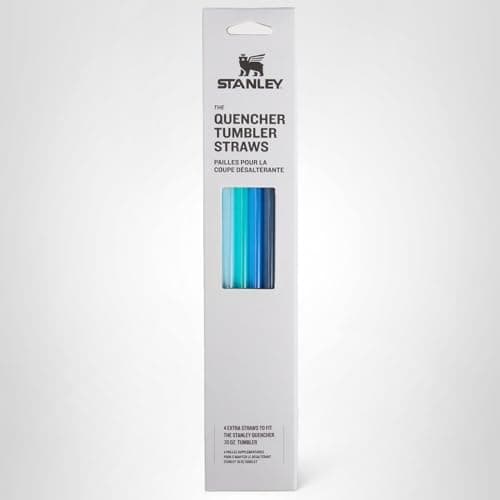Stanley Quencher Tumbler Straws for 30 oz | Reusable Replacement Straws for Tumbler with Handle | Stainless Steel Drinking Cup Accessory | BPA-Free | Blue Multi Pack — view 4