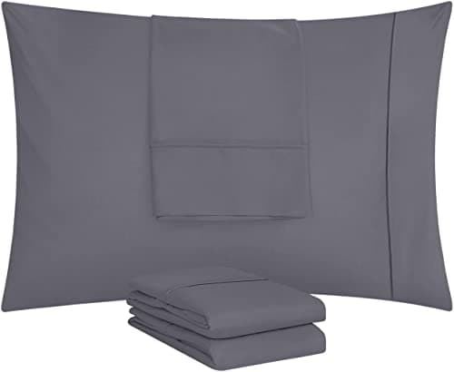 Utopia Bedding Queen Pillow Cases - 4 Pack - Envelope Closure - Soft Brushed Microfiber Fabric - Shrinkage and Fade Resistant Pillow Covers Queen Size 20 X 30 Inches (Queen, Grey) — view 4