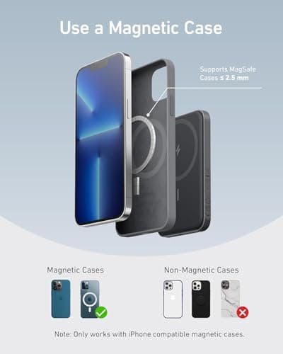 Anker 621 Magnetic Portable Charger (MagGo), 5,000mAh Wireless Power Bank with USB-C Cable, Magsafe-Compatible Battery Pack for iPhone 16/15/14/13/12 Series — view 5