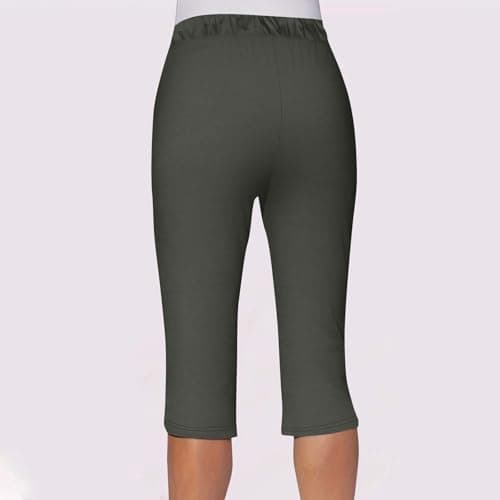 Women Capri Pants Summer Cut Out Side Casual Fashion Drawstring Soft Comfort Capris Workout Running Cropped Jogger — view 4