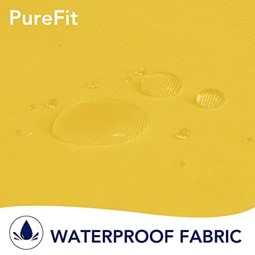 PureFit Outdoor Curtains for Patio Waterproof Weatherproof, UV Resistant Outside Curtains for Gazebo, Front Porch, Pergola, Sun Blocking Privacy Curtain, 120W x 95L inch, 1 Panel, Yellow