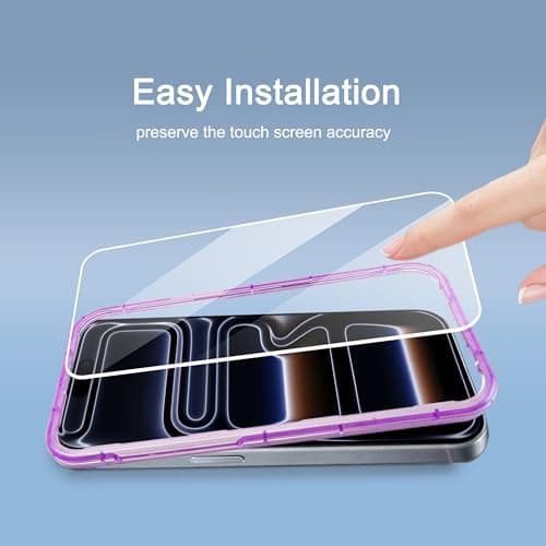 Ailun 3 Pack Screen Protector for iPhone 17 Pro Max [6.9 inch] with Installation Frame, Tempered Glass, Sensor Protection, Dynamic Island Compatible, Case Friendly — view 5