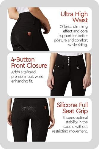 HORZE Women's Tara Full Seat Breeches - High Waist — view 5