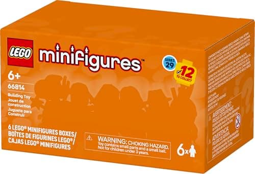 LEGO Minifigures Series 29 6 Pack - Mystery Box Multipack - Birthday Party Favors for Boys & Girls, Ages 6+ - Goodie Bag Stuffers for Kids - 66814