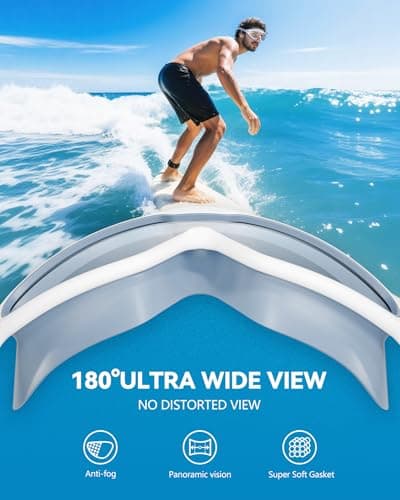 Aegend New Adult Wide View Swim Goggles, Anti-Fog/UV No Leak Swimming Goggles with Ear Plugs for Men & Women — view 4