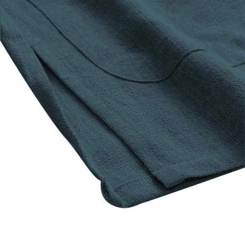 Men's Chinese Traditional Outfits Linen Tang Suit Mandarin Long Sleeved Shirt Breathable Pants Training (Green, L) — view 5