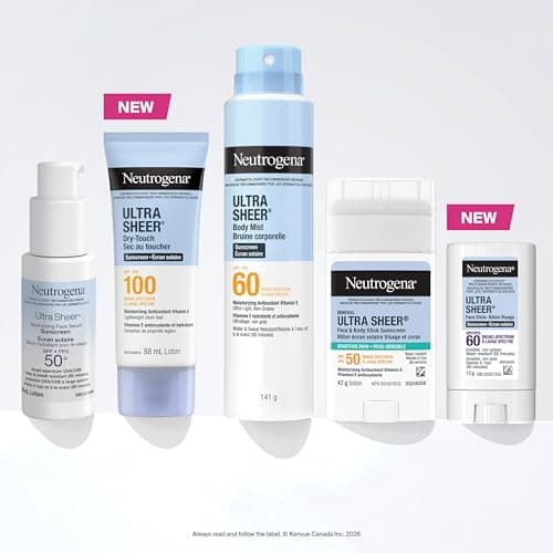 Neutrogena Ultra Sheer Dry Touch Sunscreen Lotion SPF 60 Broad Spectrum UVA UVB Protection Lightweight Water Resistant up to 80 Minutes Oil PABA Oxybenzone Free, 88mL — view 4