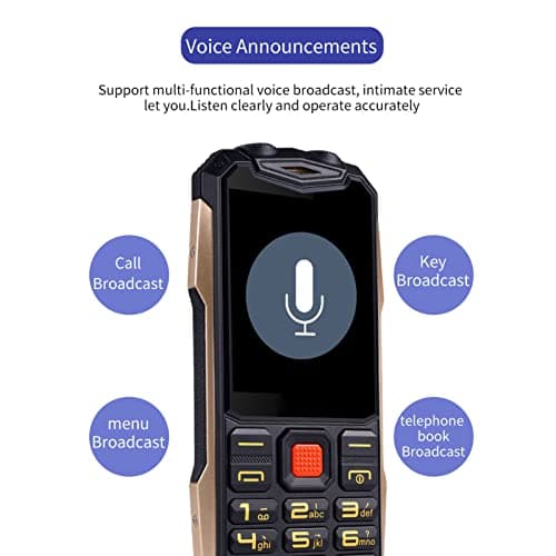 VBESTLIFE Unlocked Senior Cell Phone, 2G Big Buttons Dual SIM Elderly Phone, Mobile with 4800mAh Battery, Flashlight, MP3, Alarm, Camera — view 3