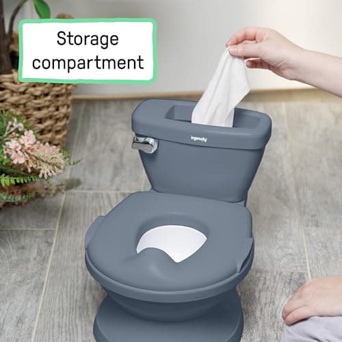 Ingenuity My Size Potty Pro in Blue, Infant Potty Training Toilet, Lifelike Flushing Sound, for Ages 18 Months, Up to 50 Pounds — view 5
