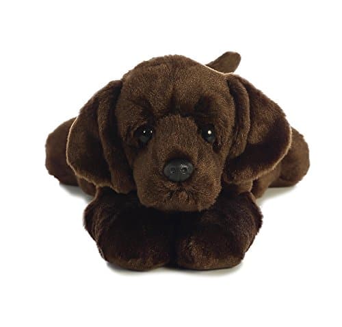Aurora Max Chocolat Lab Dog Flopsie Plush Stuffed Animal 12", Medium — view 2