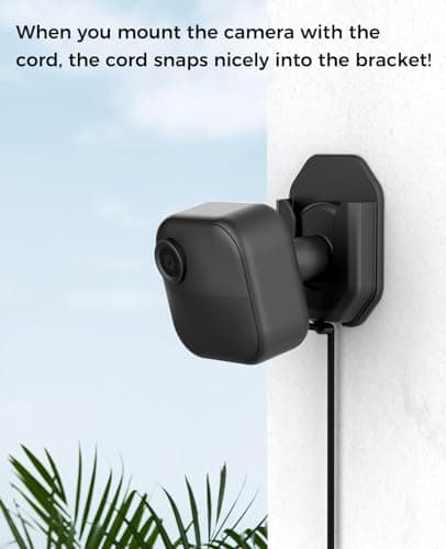 3 Pack Blink Camera No Drill No Screws Wall Mount Bracket for Blink Mini /Mini 2 /Blink Outdoor 4 /Blink Indoor Cameras, HBV Adhesive Mount(KMOUANTS Black Wall Mount for Blink Cameras) — view 4