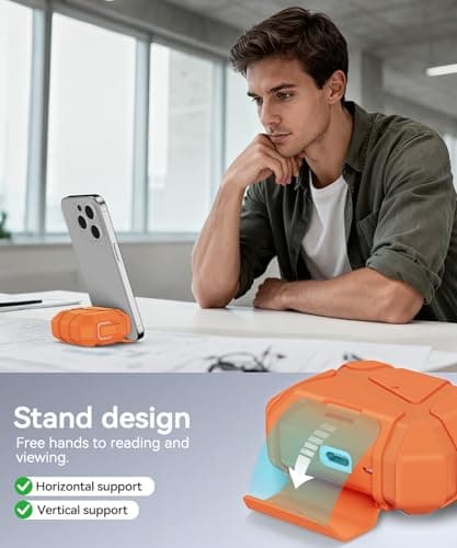 TNSNK for AirPods Pro 3rd Case with Secure Lock-Orange — view 3
