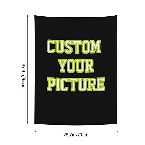 JINJUREN Custom Tapestry Upload Images Banners and Signs Customize For Bedroom 29 * 37inch Vertical